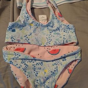 Reversible baby bathing suit 3-6m